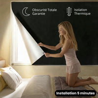 Rideau Obscuro — Rideau Occultant Thermique Sans Perçage